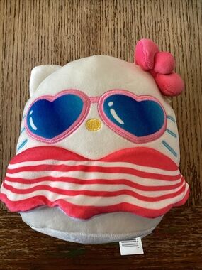 Hello Kitty Squishmallow 6.5” Summer Outfit Swimsuit Sunglasses